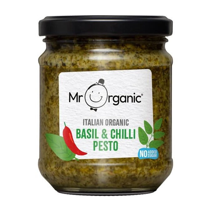 Mr Organic Basil & Chilli Pesto 190g
