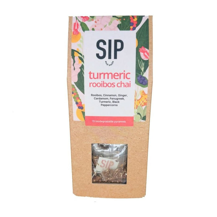 Sip and Smile Turmeric Rooibos Chai Tea 15 Bags