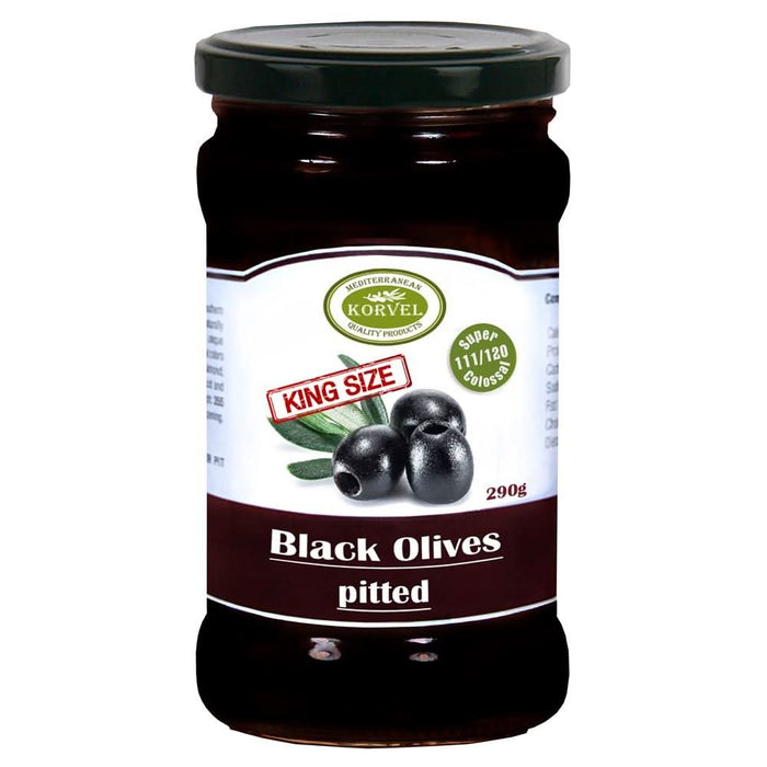 Korvel Black Olives Pitted 290g