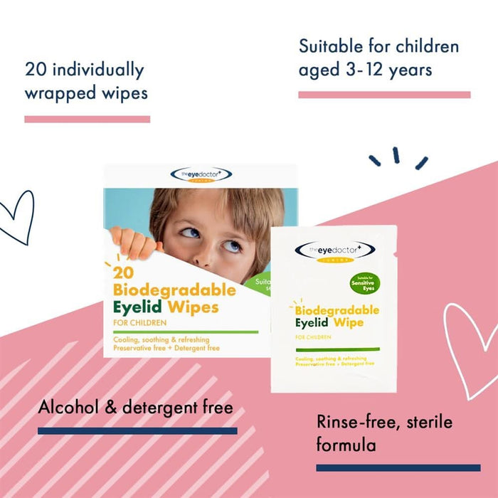 The Eye Doctor Junior Eye Lid Wipe x 20