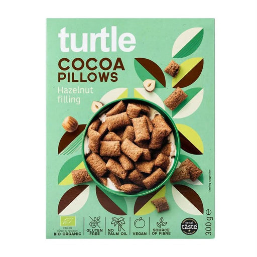 Turtle Organic & Gluten Free Cocoa Pillows with Hazelnut Filling 300g