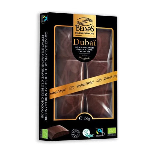 Belvas Tablet Ganache Dark 100g