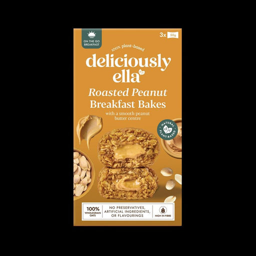 Deliciously Ella Breakfast Bakes Roasted Peanut 50g x 3