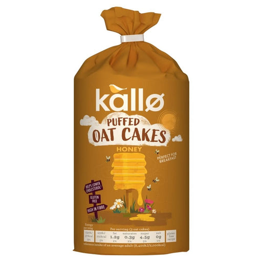 Kallo Honey Puffed Oat Cakes 122g
