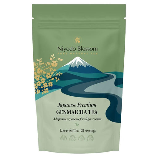 Niyodo Blossom Japanese Premium Genmaicha Tea 24 Servings