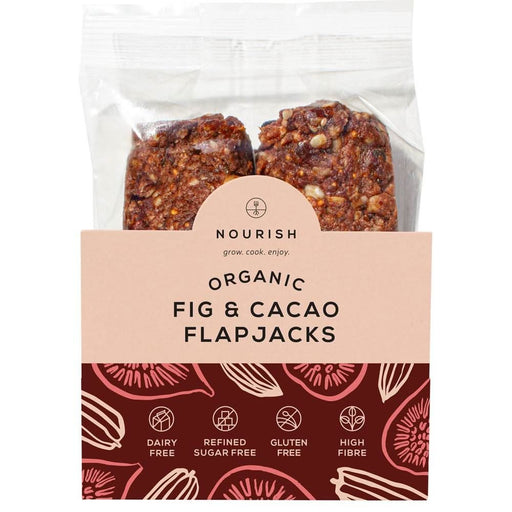 Nourish Grow Cook Enjoy Organic Fig & Cacao Flapjacks 2 x 45g