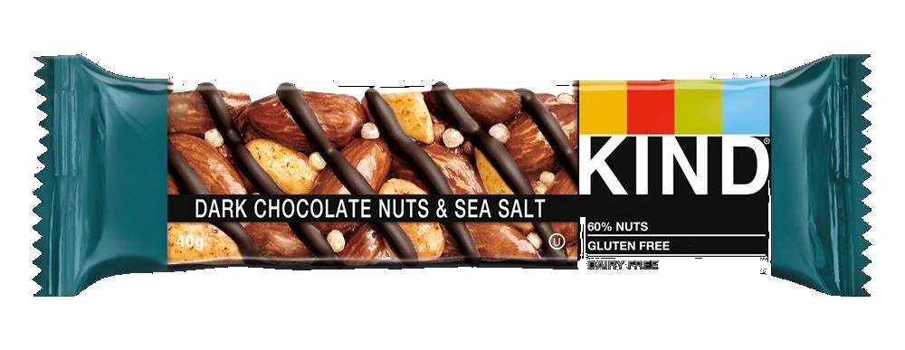 Kind Dark Choc Nuts & Sea Salt Bar 40g