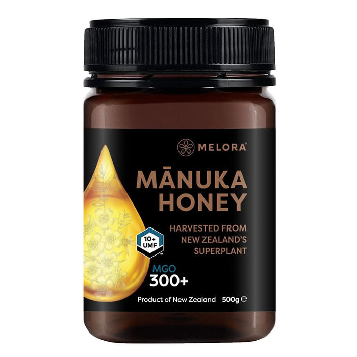 Melora Manuka Honey 300+ MGO 500g - Pure New Zealand Raw Honey