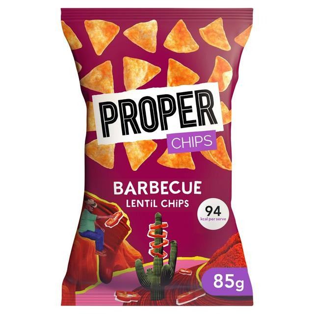 Properchips Barbeque Lentil Chips 85g