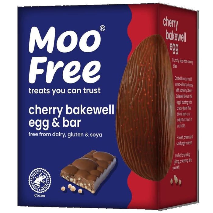 Moo Free Cherry Bakewell Egg and Bar 135g