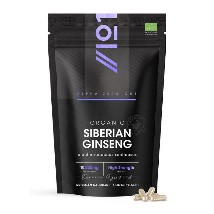Alpha01 Organic Siberian Ginseng 10000mg 120 Capsules