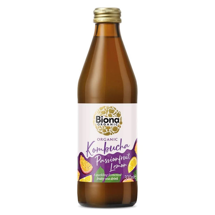 Biona Organic Passion Fruit and Lemon Kombucha 330ml