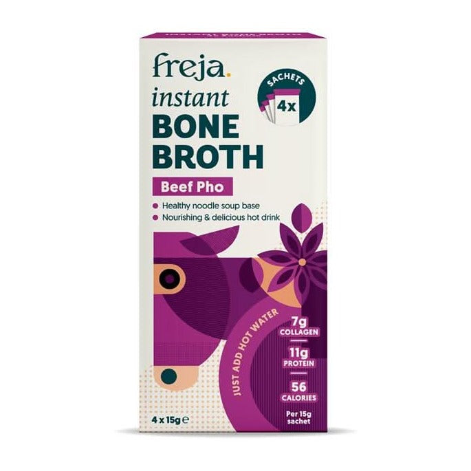 Freja Instant Bone Broth Beef Pho 4 x 15g Sachets