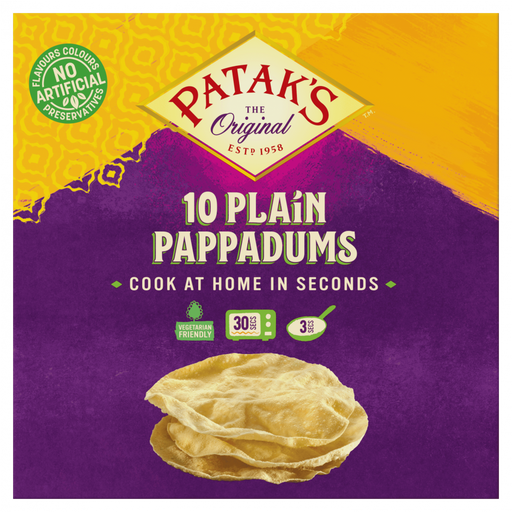 Pataks Cook At Home Pappadums 100g