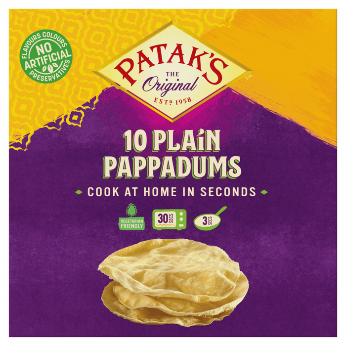 Pataks Cook At Home Pappadums 100g