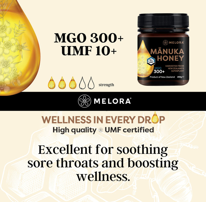 Melora Manuka Honey 300+ MGO 250g