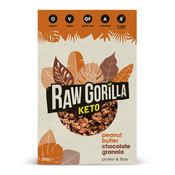 Raw Gorilla KETO Peanut Butter Choc Granola 250g