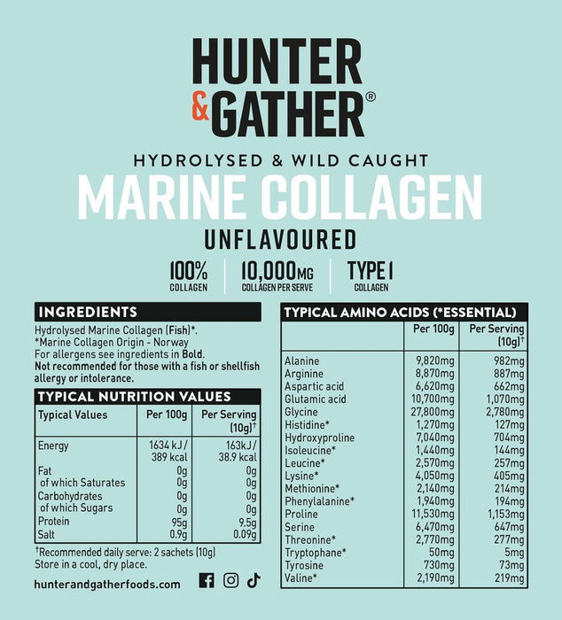 Hunter and Gather Marine Collagen Sachets 30 Sachets