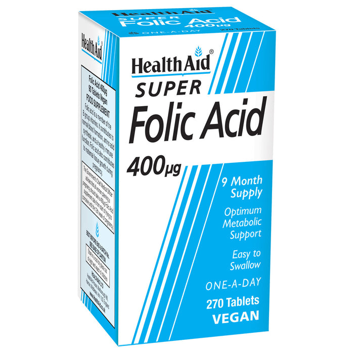 HealthAid Folic Acid 400ug 270 Tablets