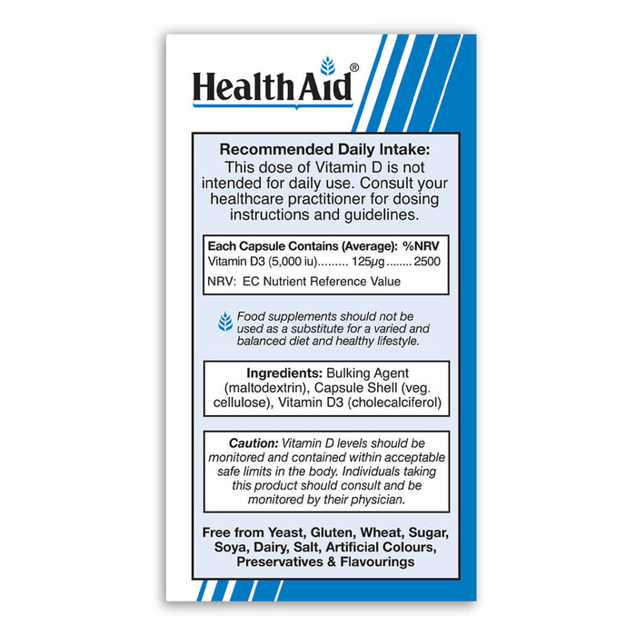 HealthAid Vitamin D3 50,000iu 30 Tablets