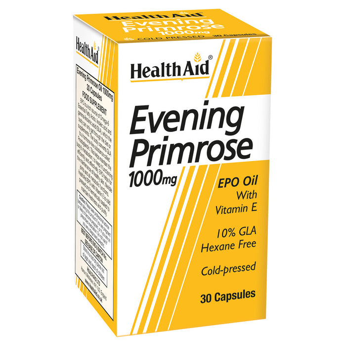 HealthAid Evening Primrose Oil 1000mg + Vit E 30 Capsules