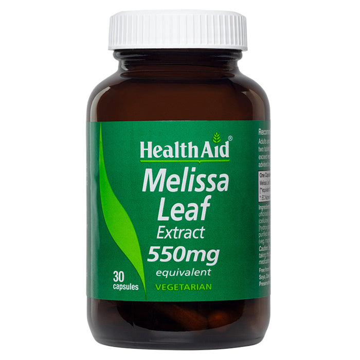 HealthAid Melissa Leaf (Lemon Balm) 550mg 30 veg caps