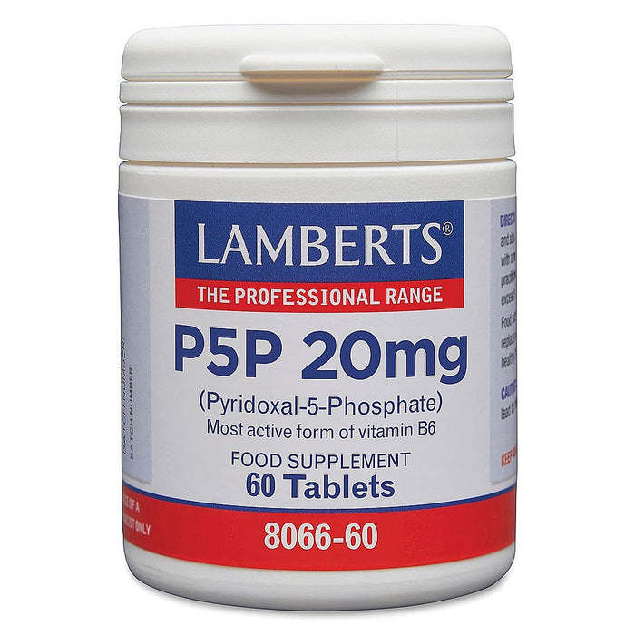 Lamberts P5P 20Mg (Pyridoxal-5-Phosphate) 60 Tablets