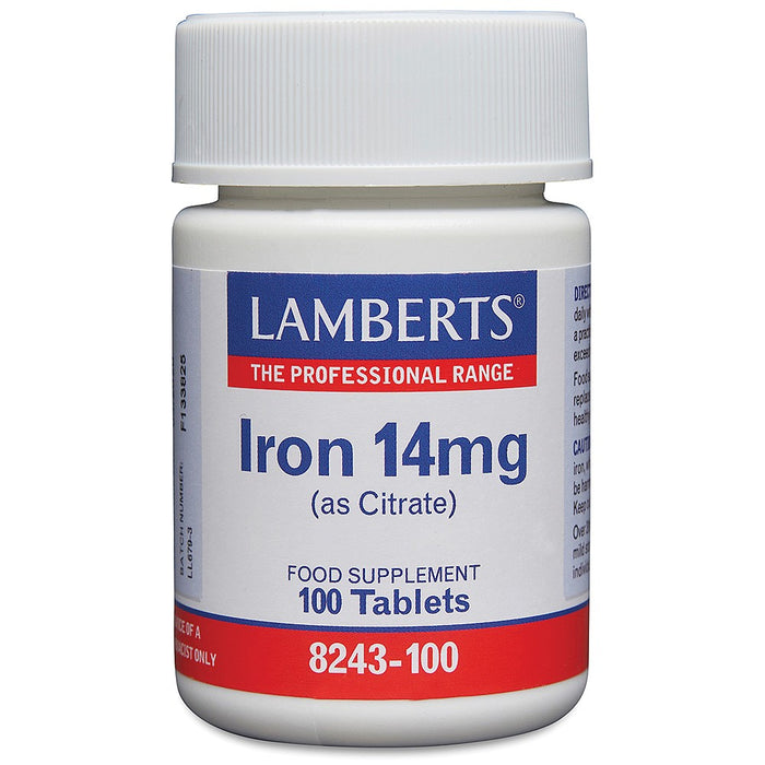 Lamberts Iron 14Mg (As Citrate) 100 Tabs