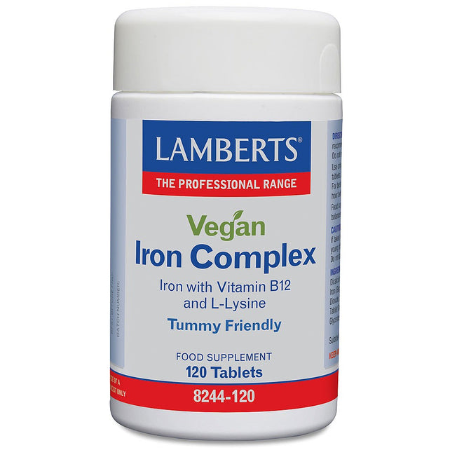 Lamberts Vegan Iron Complex (With Vitamin B12 And L-Lysine) 120 Tabs