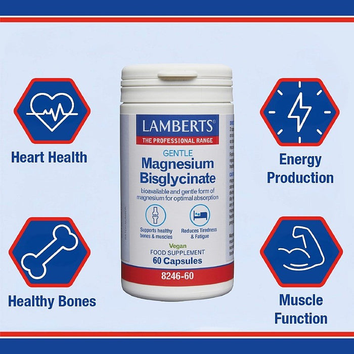 Lamberts Gentle Magnesium Bisglycinate 60 Capsules