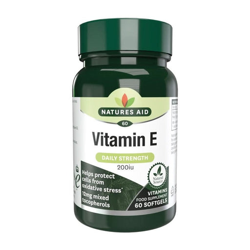 Natures Aid Vitamin E (Natural) 200iu 60 Capsules