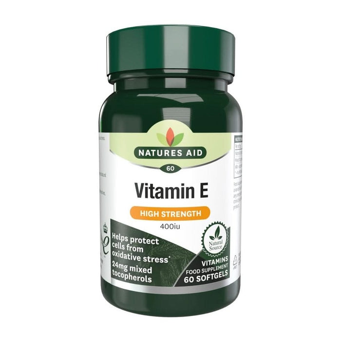 Natures Aid Vitamin E (Natural) 400iu 60 Capsules