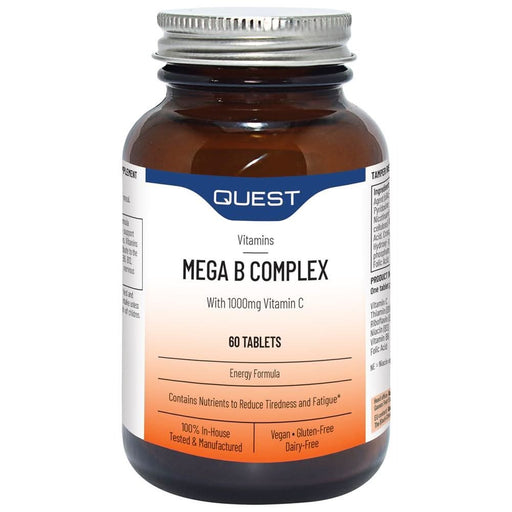 Quest Mega B Complex + 1000mg Vit C 60 Tablets