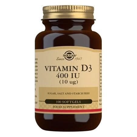 Solgar Vitamin D3 400iu (10ug) 100 Softgels