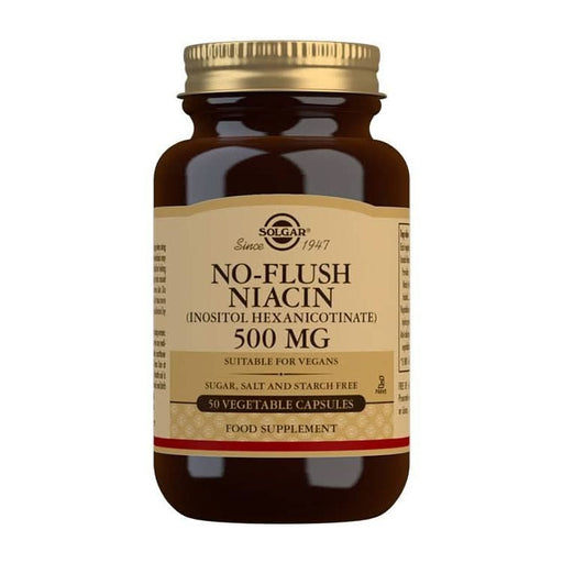 Solgar No-Flush Niacin 500mg 50 Vcaps