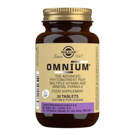 Solgar Omnium - Multi Vitamin and Mineral Formula 30 Tablets
