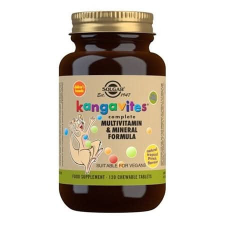 Solgar Kangavites Multivitamin for Children Tropical Punch 120 Tablets