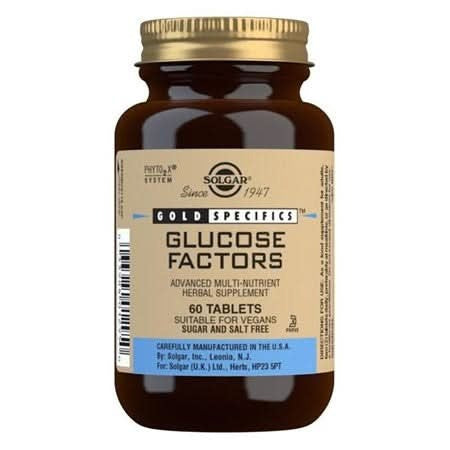 Solgar Gold Specifics Glucose Factors 60 Tablets
