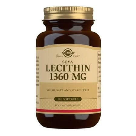 Solgar Soya Lecithin Softgels 1360mg 100 softgels