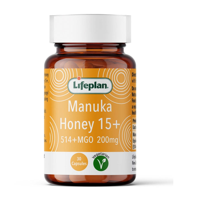 Lifeplan Manuka Honey Capsules 15+ 200mg 30 Capsules