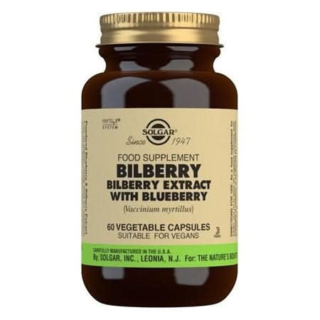 Solgar Bilberry Berry Extract with Blueberry 60 Vcaps