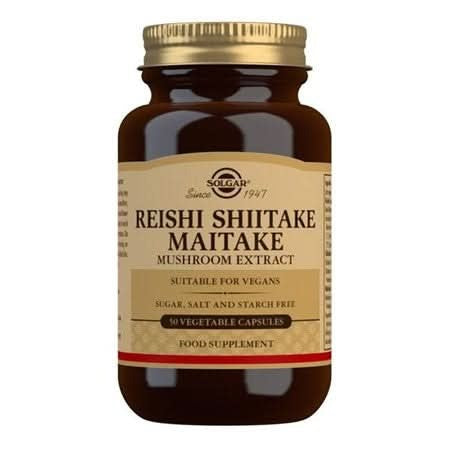 Solgar Reishi Shiitake Maitake Mushroom Extract 50 Vcaps