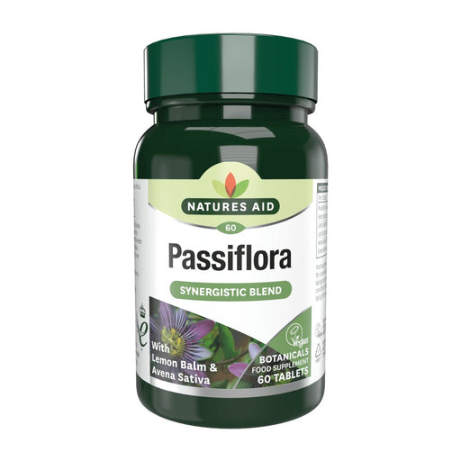 Natures Aid Passiflora, Lemon Balm and Avena Sativa 60 Tablets