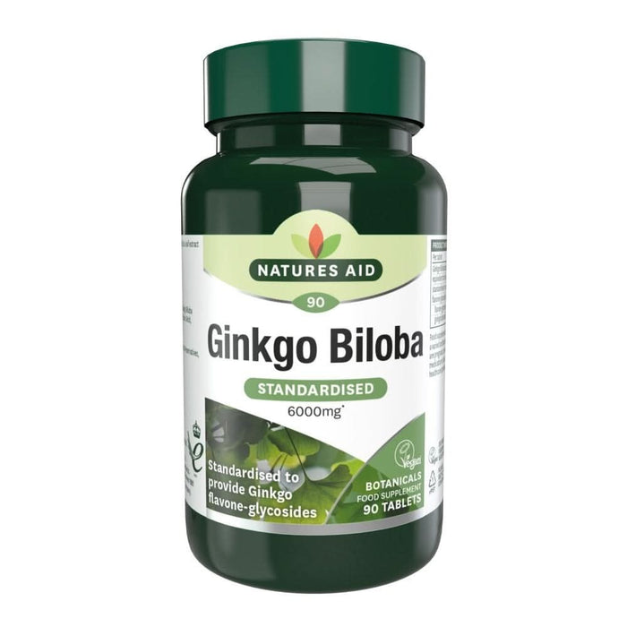 Natures Aid Ginkgo Biloba 6000mg 90 Tablets
