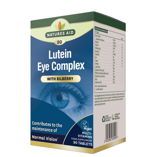 Natures Aid Lutein Eye Complex with Bilberry 90 Tablets