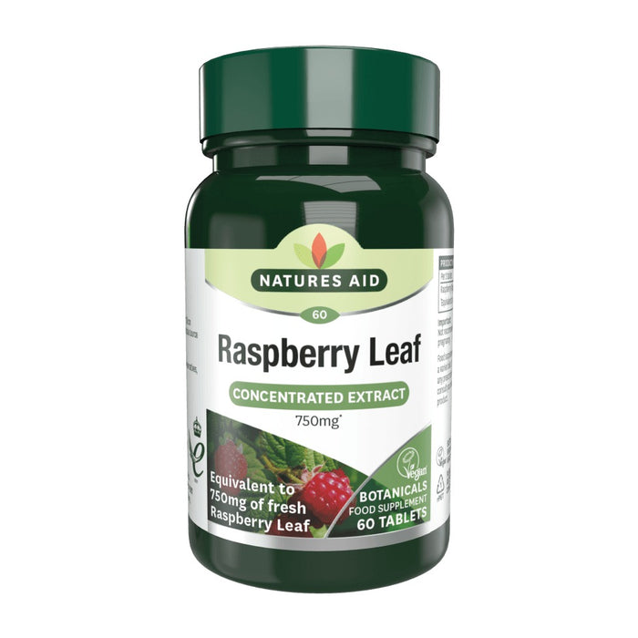 Natures Aid Raspberry Leaf 750mg 60 Tablets