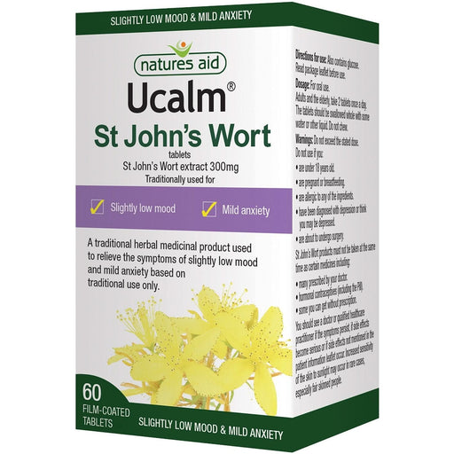 Natures Aid Ucalm (St. Johns Wort) 300mg 60 Tablets