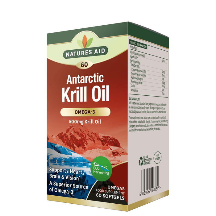 Natures Aid Krill Oil (Antartic) 500mg 60 Softgels