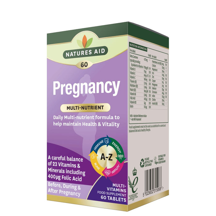 Natures Aid Pregnancy Multi-Vitamins & Minerals 60 Tablets