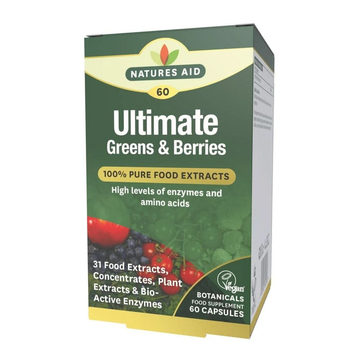 Natures Aid Ultimate Greens & Berries 60 Capsules